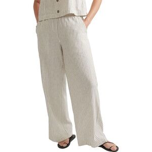 Marine layer blue and white striped hemp trouser pants size large